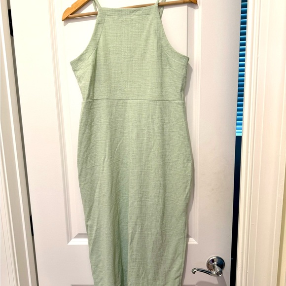 Madewell Apron Cami Mint Green Dress, NWT - Picture 3 of 9